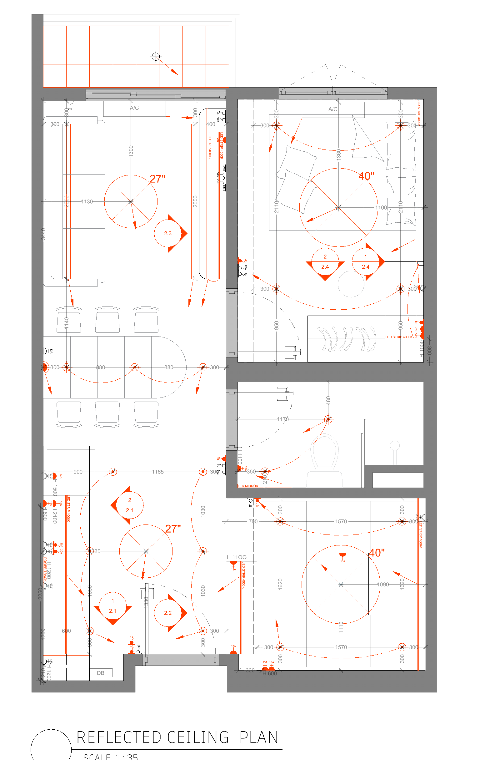 One Equine Ceiling Plan · 天花图